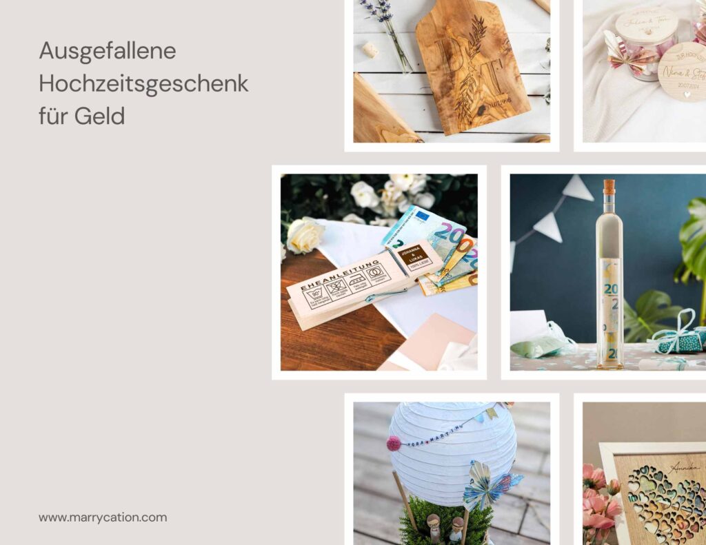 Hochzeitsgeschenk für Geld die Ausgefallen sind